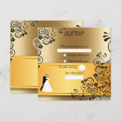 Carte Floral doré (Devant / Derrière)