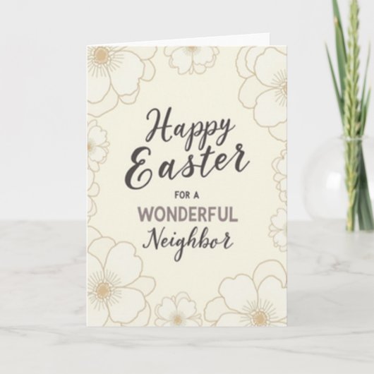 Carte Floral Easter Neighbor Card (Devant)