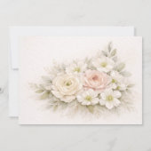 Carte Floral Editorial Bouquet save the date cards (Dos)