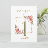 Carte Floral Elegant Milestone (Debout devant)