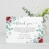 Carte Floral Eucalyptus Funérailles Modernes Merci Note (Debout devant)