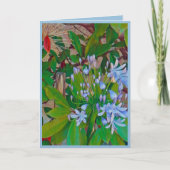 Carte Floral Folded Greeting Card (Devant)