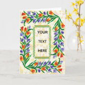 Carte floral frame (Fleur jaune)