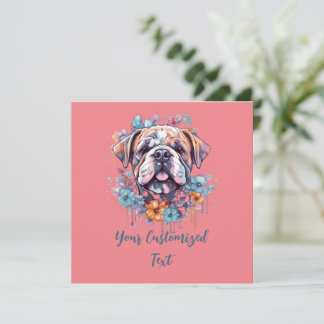Carte Floral Frenzy Bulldog : L'avènement de la nature