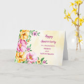 Carte Floral Friend & Son Mari Mariage (Fleur jaune)