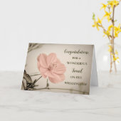 Carte Floral Friend Wedding Day Félicitations (Fleur jaune)