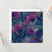 Carte Floral fuchsia (Devant/Arrière en situation)