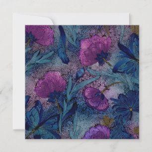 Carte Floral fuchsia