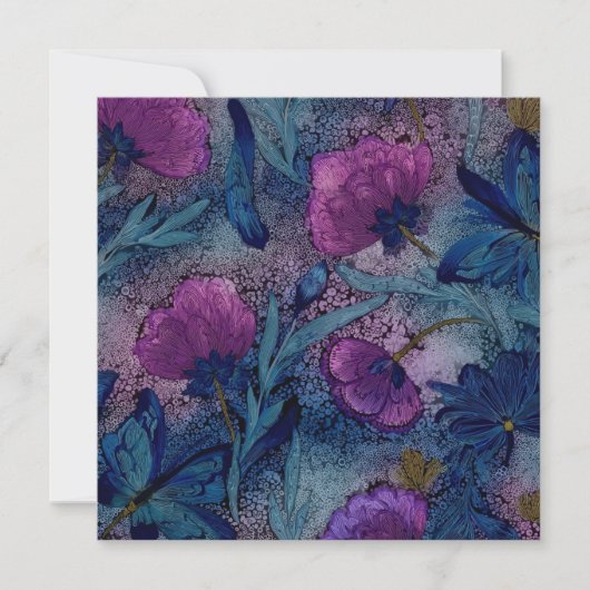 Carte Floral fuchsia (Devant)