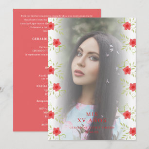 Carte Floral Garland Quinceañera Sophistiqué Photo