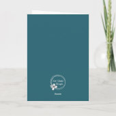 Carte Floral “Get Well Soon” Card with Teal Vase  (Dos)