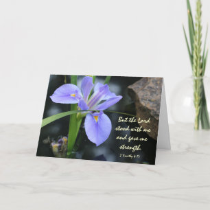 Carte Floral Get Well; Verse de l'Écriture sur la Force