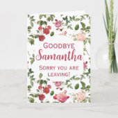 Carte Floral Goodbye Rose Flower (Devant)