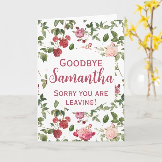 Carte Floral Goodbye Rose Flower (Fleur jaune)