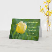 Carte Floral Grand-nièce de mariage Jour Félicitations (Fleur jaune)
