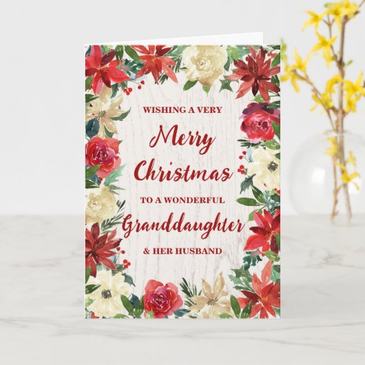 Carte Floral Grandgirl et son mari Noël (Fleur jaune)