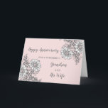Carte Floral Grandson et son anniversaire de femme<br><div class="desc">Bonne carte d'anniversaire mariage pour petit-fils et sa femme avec de jolies fleurs roses et blanches,  et verset chaleureux.</div>