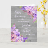 Carte Floral Grandson et son anniversaire de femme (Fleur jaune)
