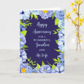 Carte Floral Grandson et son anniversaire de femme (Fleur jaune)