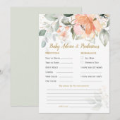 Carte Floral Green Foliage Baby Prediction & Conseils (Devant / Derrière)