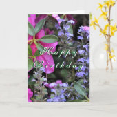 Carte  Floral  "Happy Birthday" Customizable Card (Fleur jaune)
