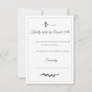 Carte Floral Illustration Response Card