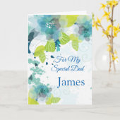 Carte Floral Impression personnalisée Nom Carte-Fê (Fleur jaune)