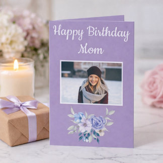 Carte Floral Joyeux anniversaire Maman Photo