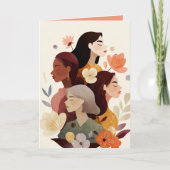 Carte Floral Light Coral International Women's Day (Devant)