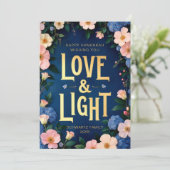 Carte Floral Love and Light Hanoukka (Debout devant)