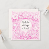 Carte Floral Love Day Card (Devant/Arrière en situation)