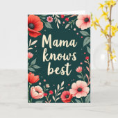 Carte Floral Mama Knows Best (Fleur jaune)