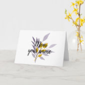 Carte Floral Maman Cadeau 1 (Fleur jaune)