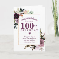 Floral mauve rose 100e anniversaire