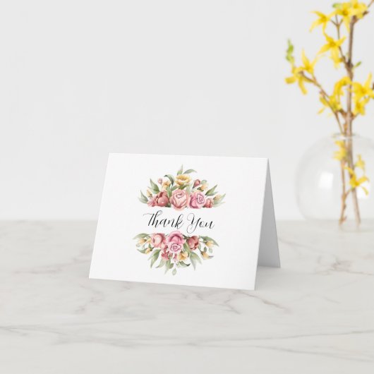 Carte Floral Merci Note (Fleur jaune)