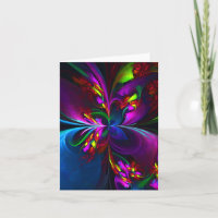 Floral moderne Art Abstrait Rouge Bleu Motif #15