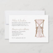 Carte Floral moderne Boho rose Élégant Juste Marié (Dos)