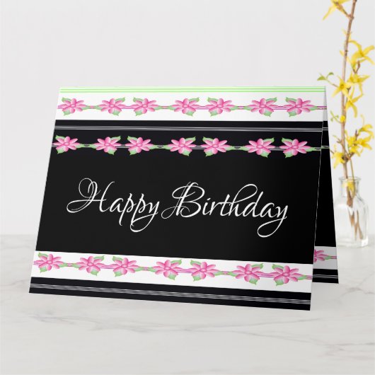 Carte Floral moderne décoratif (Fleur jaune)