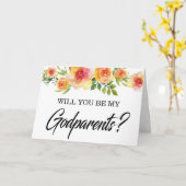 Carte Floral Moderne Serez-Vous Mes Parents (Fleur jaune)