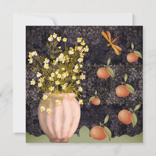 Carte Floral Moody décoratif (Devant)