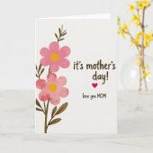Carte Floral Mothers Day Message Card (Fleur jaune)