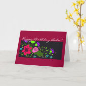 Carte Floral Motif Ukrainian Folk Art (Fleur jaune)