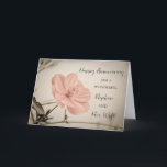 Carte Floral Nephew et son anniversaire de femme<br><div class="desc">Bonne carte d'anniversaire mariage pour neveu et sa femme avec des fleurs roses assez vintages,  et verset sincère.</div>
