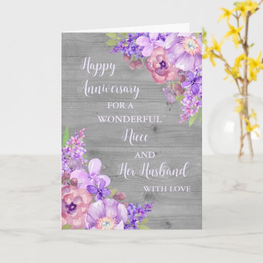 Carte Floral Niece et son mari (Fleur jaune)