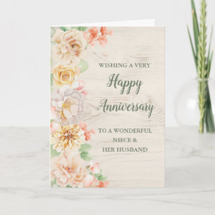 Carte Floral Niece et son mari Mariage Anniversaire