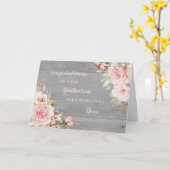 Carte Floral Niece Félicitations Graduation (Fleur jaune)