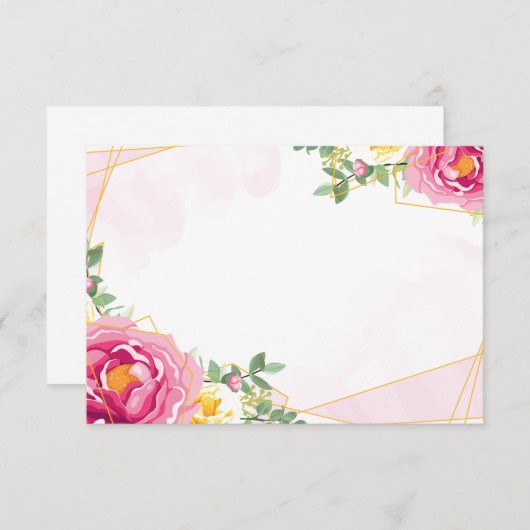 Carte Floral Note (Devant / Derrière)