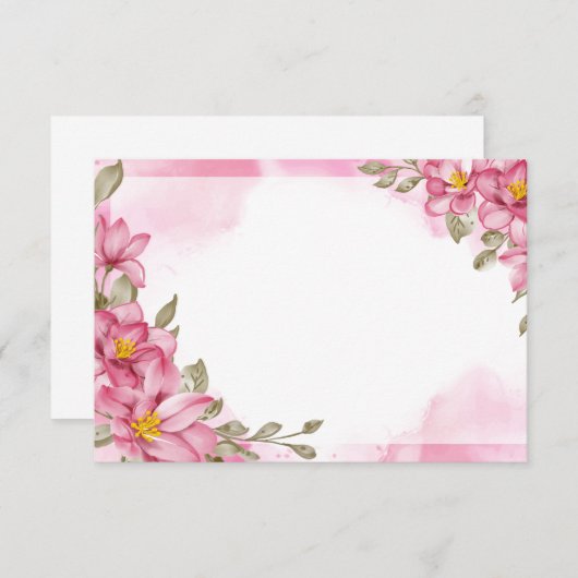 Carte Floral Note (Devant / Derrière)