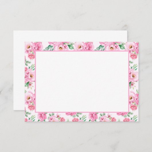 Carte Floral Note (Devant / Derrière)