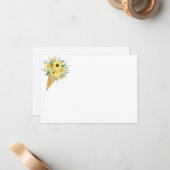 Carte Floral Note (Devant/Arrière en situation)